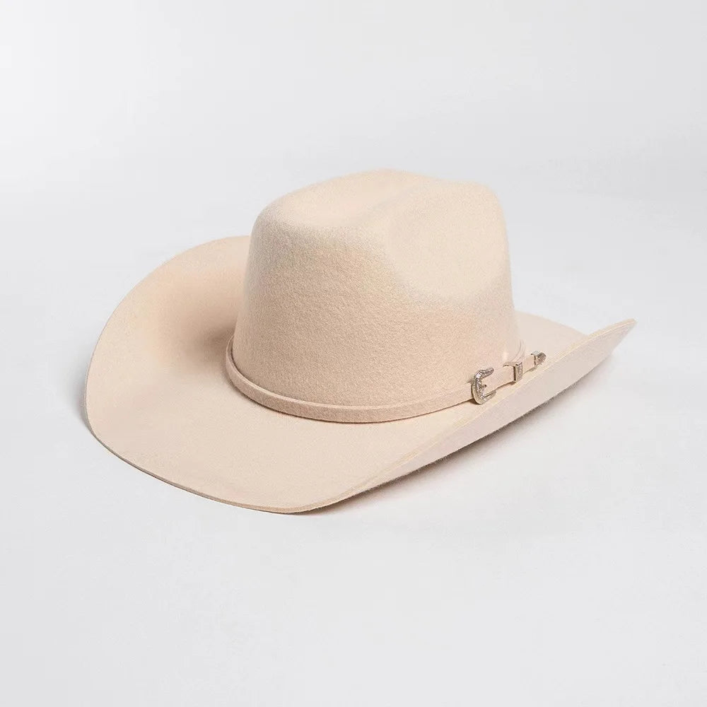 Felt Wide Brim Cowboy Hat - Pink - Cowboy Outpost