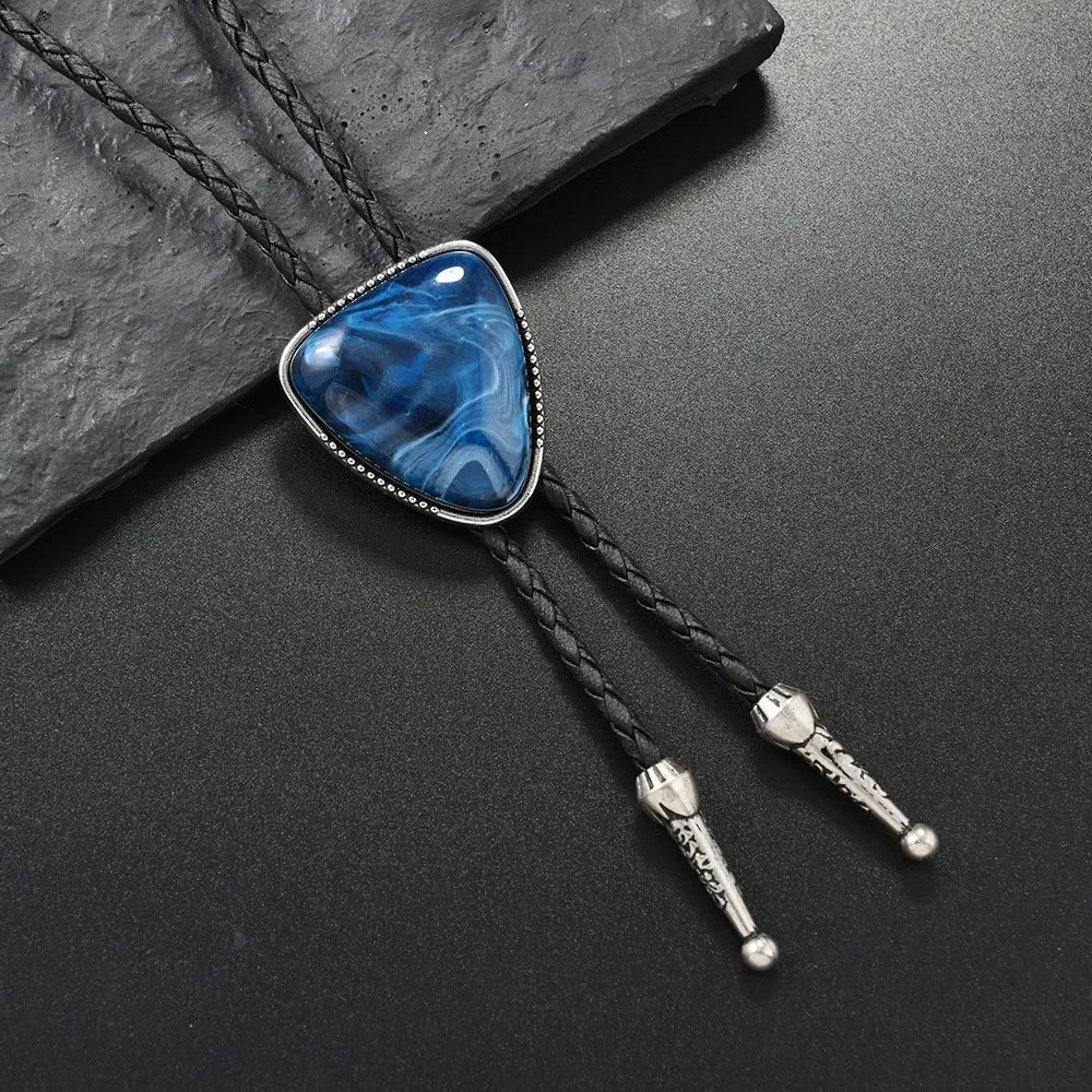 Leather Triangle Bolo Tie - Cowboy Outpost
