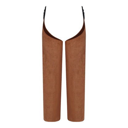 Suede Buckle Chaps - Black - Cowboy Outpost