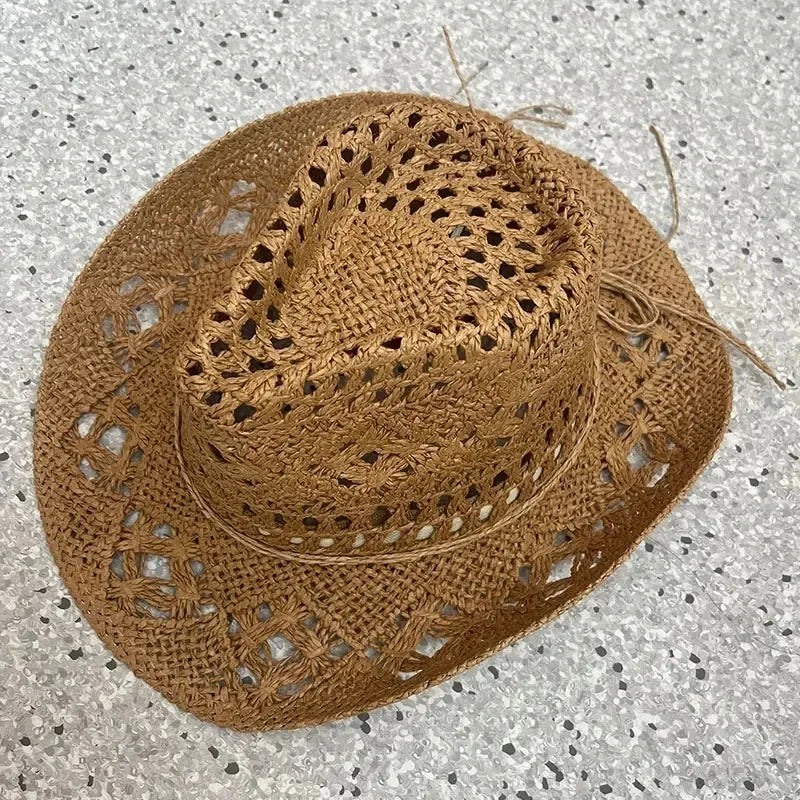Straw Beach Cowboy Hat - D5 - Cowboy Outpost