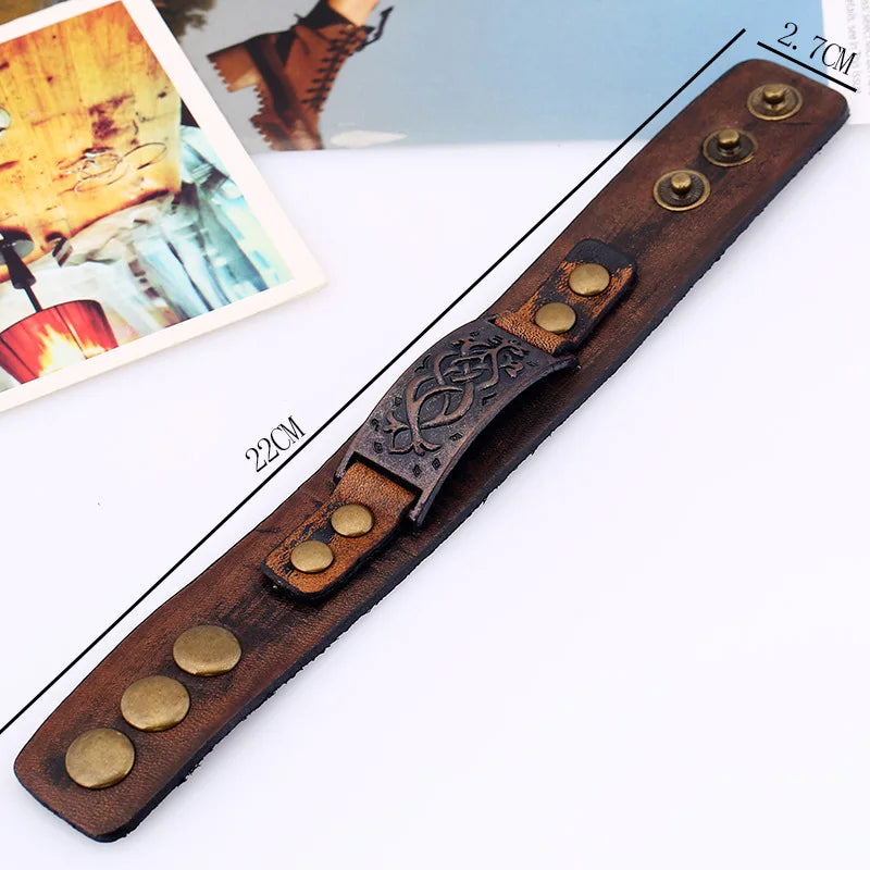 Leather Retro Bracelet - Cowboy Outpost