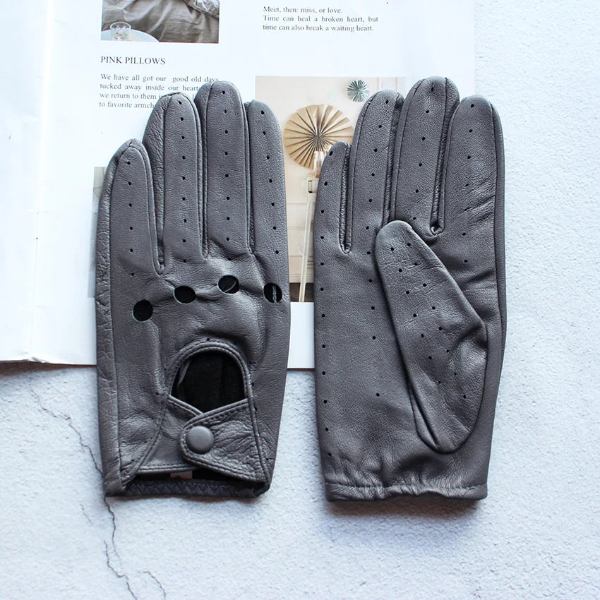 Leather Summer Gloves - green - Cowboy Outpost