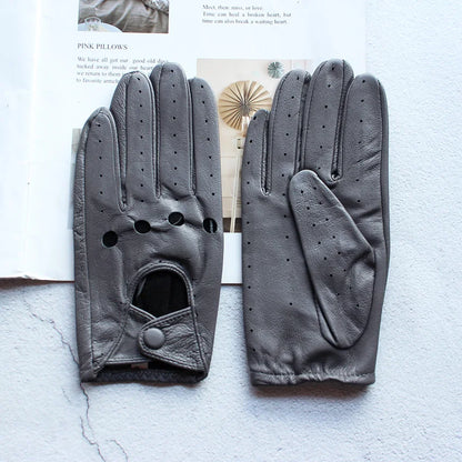 Leather Summer Gloves - green - Cowboy Outpost