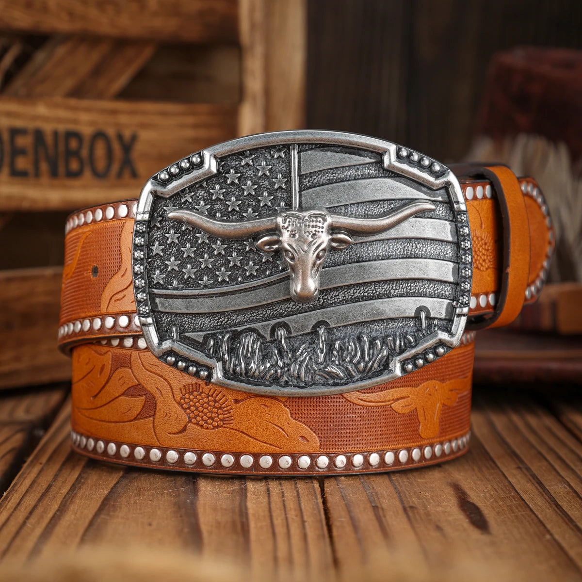 Denim Suitable Belt - black silver - Cowboy Outpost