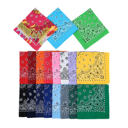 Square Cotton Paisley Bandana - qianhui - Cowboy Outpost