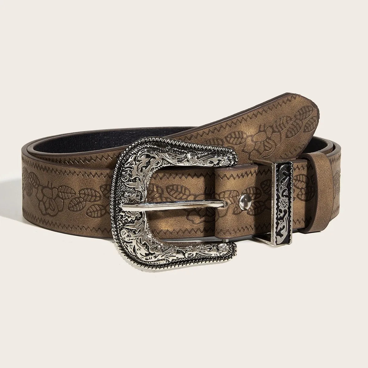 Retro Brown Belt - Brown - Cowboy Outpost