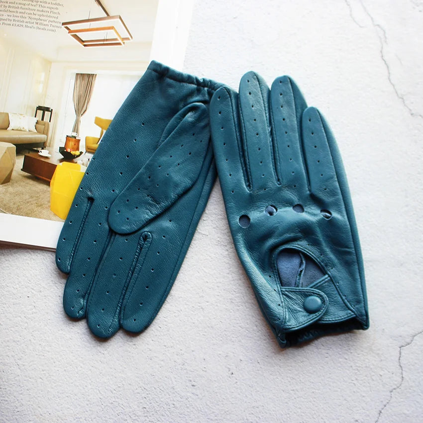 Leather Summer Gloves - Apricot yellow - Cowboy Outpost