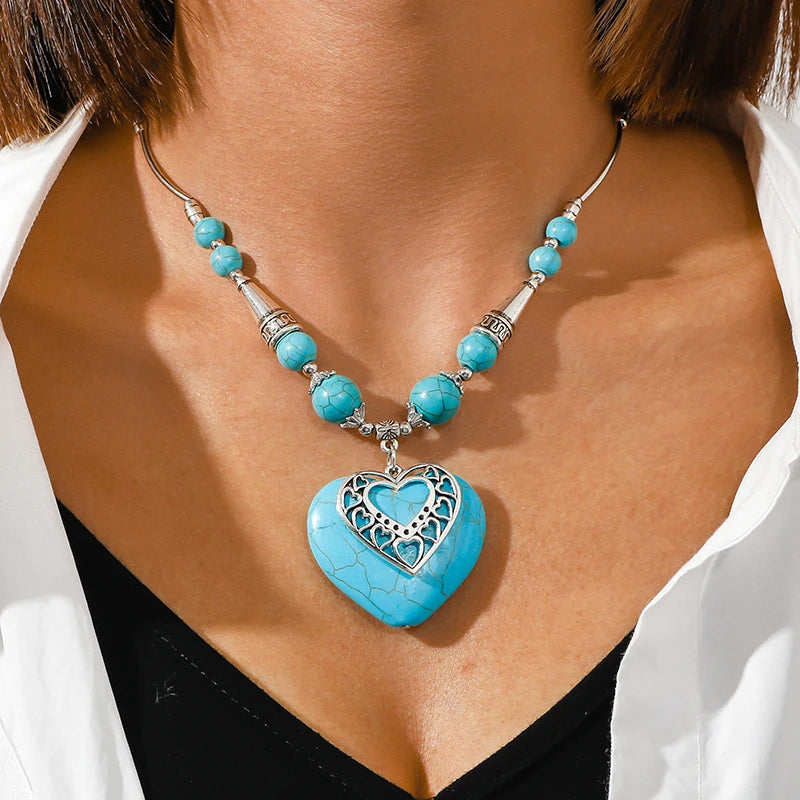 Turquoise Aihua Necklace - style 1657 - Cowboy Outpost
