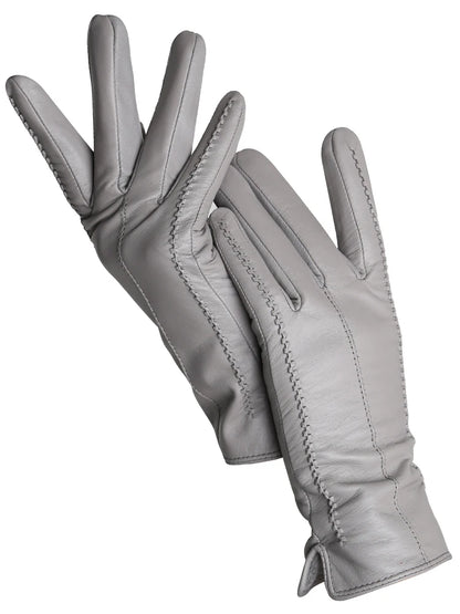 Leather Sheepskin Gloves - Light beige Touch - Cowboy Outpost