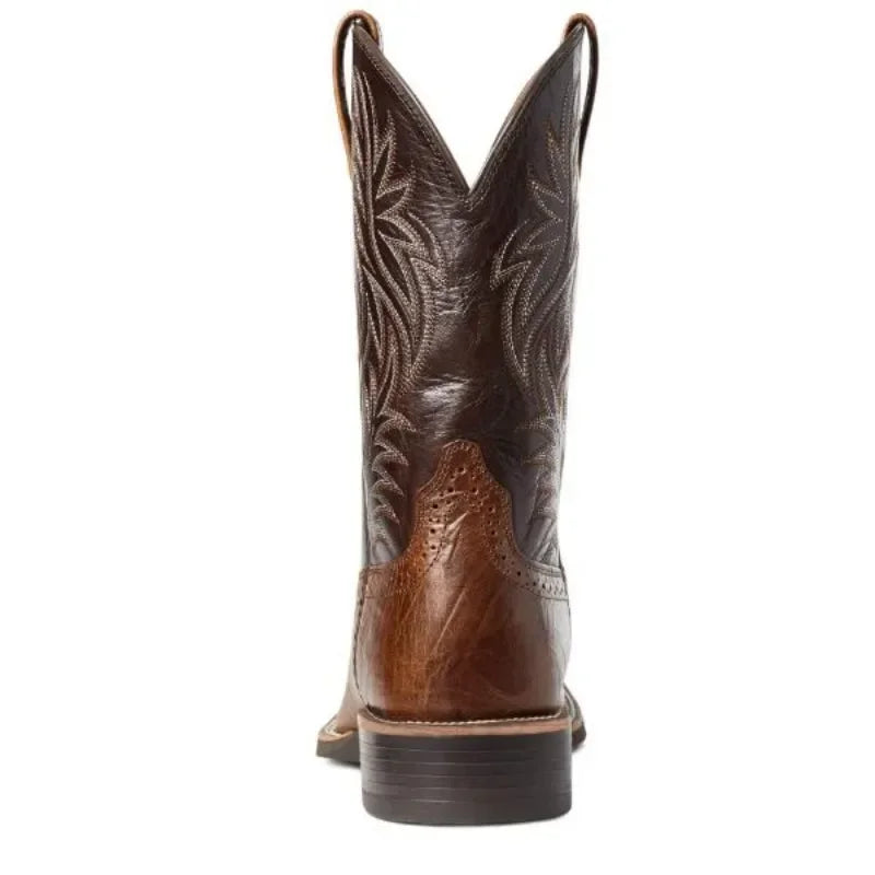 Embroidery Cowboy Boots - Brown - Cowboy Outpost
