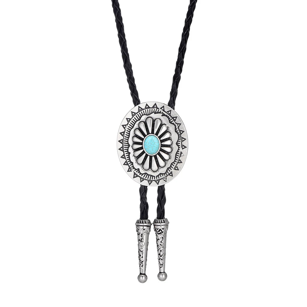 Turquoise Celtic Bolo Tie - 06 - Cowboy Outpost