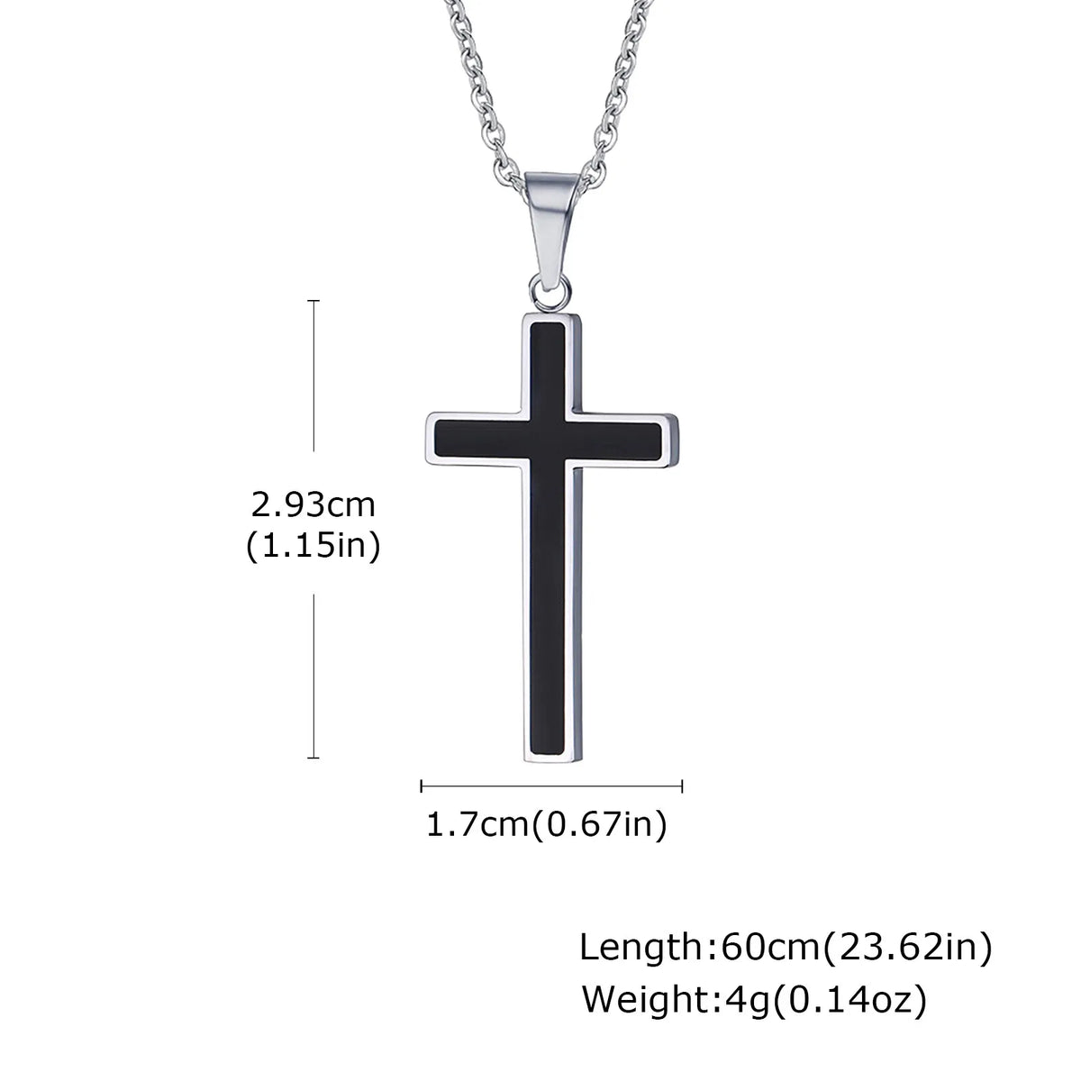Steel Cross Necklace - Cowboy Outpost