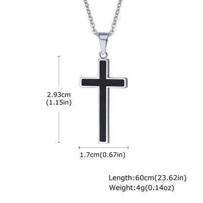 Steel Cross Necklace - Cowboy Outpost