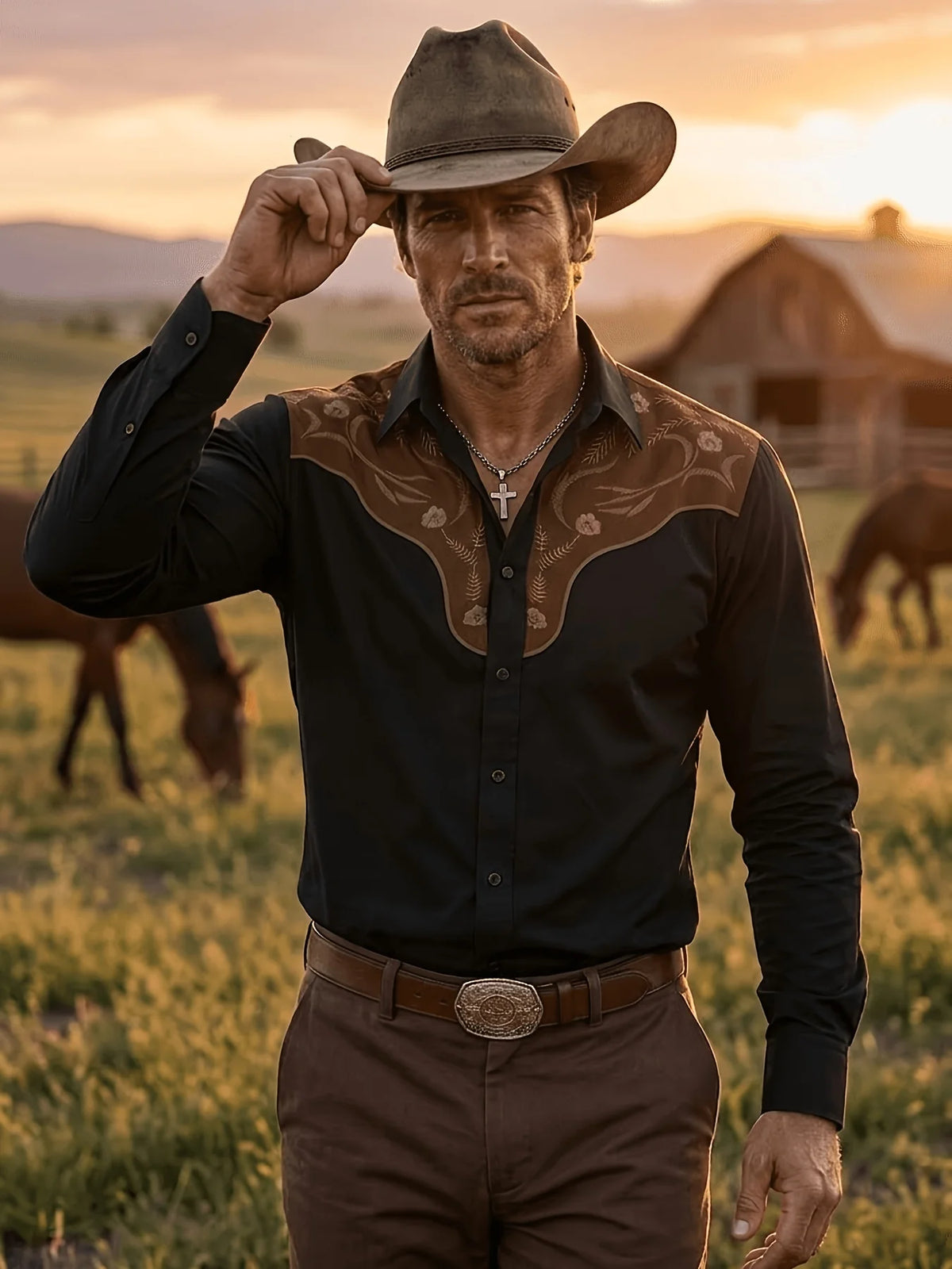 Men’s Western Shirt - CXCSS004YJ - Cowboy Outpost