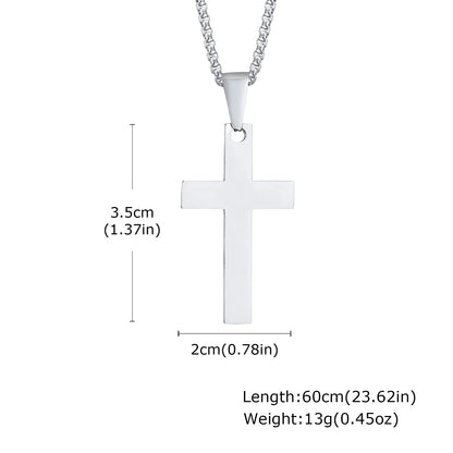 Steel Cross Necklace - Cowboy Outpost
