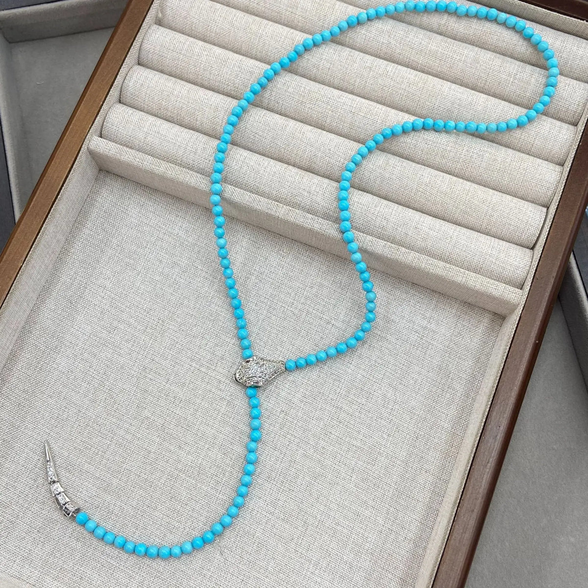 Turquoise Women's Necklace - length 38.6in 1 - Cowboy Outpost
