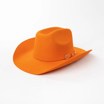 Felt Wide Brim Cowboy Hat - orange - Cowboy Outpost