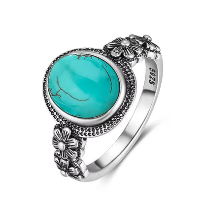 Turquoise Sterling Ring - R2444TU - Cowboy Outpost