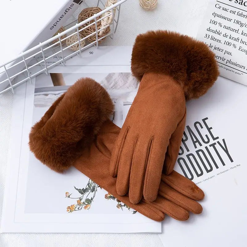 Suede Gloves - ArmyGreen - Cowboy Outpost