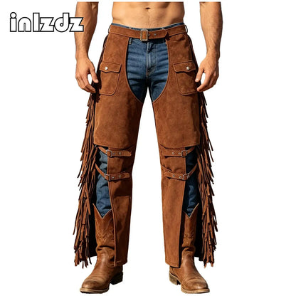 Suede Halloween Chaps - Black A - Cowboy Outpost