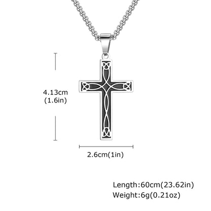 Steel Cross Necklace - Cowboy Outpost