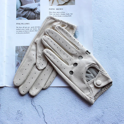 Leather Summer Gloves - green - Cowboy Outpost