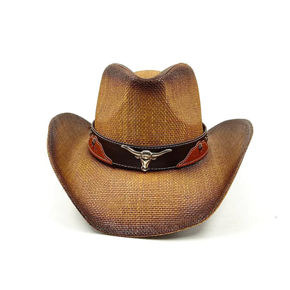 Straw Retro Cowboy Hat - Cowboy Outpost