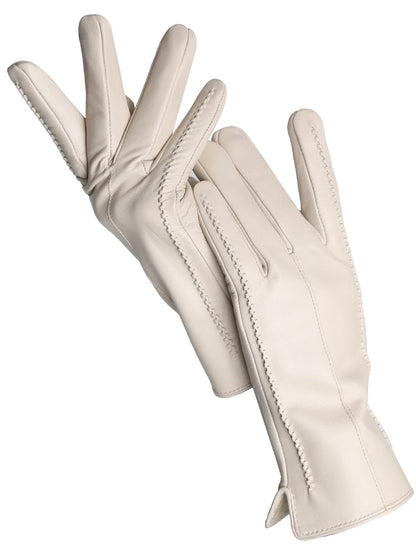 Leather Sheepskin Gloves - Grey Touch - Cowboy Outpost