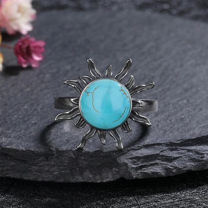 Turquoise Sterling Ring - R2456TU - Cowboy Outpost