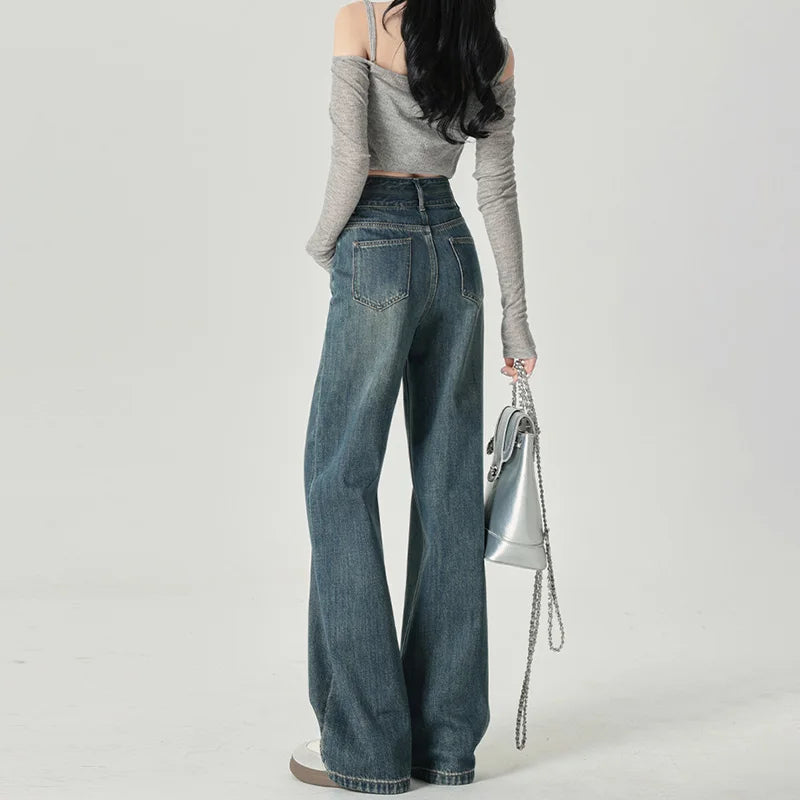 Wide-Leg High-Waist Jeans - Cowboy Outpost