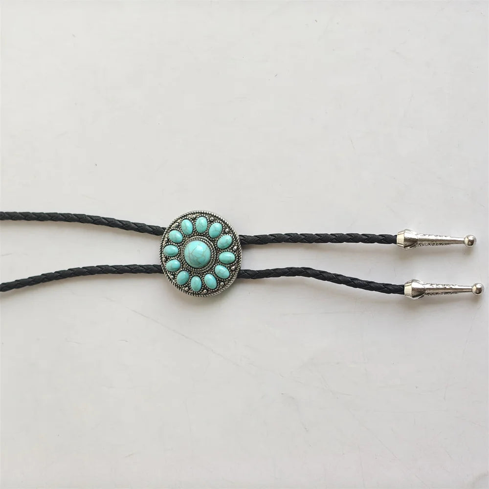 Leather Natural Bolo Tie - 12 - Cowboy Outpost