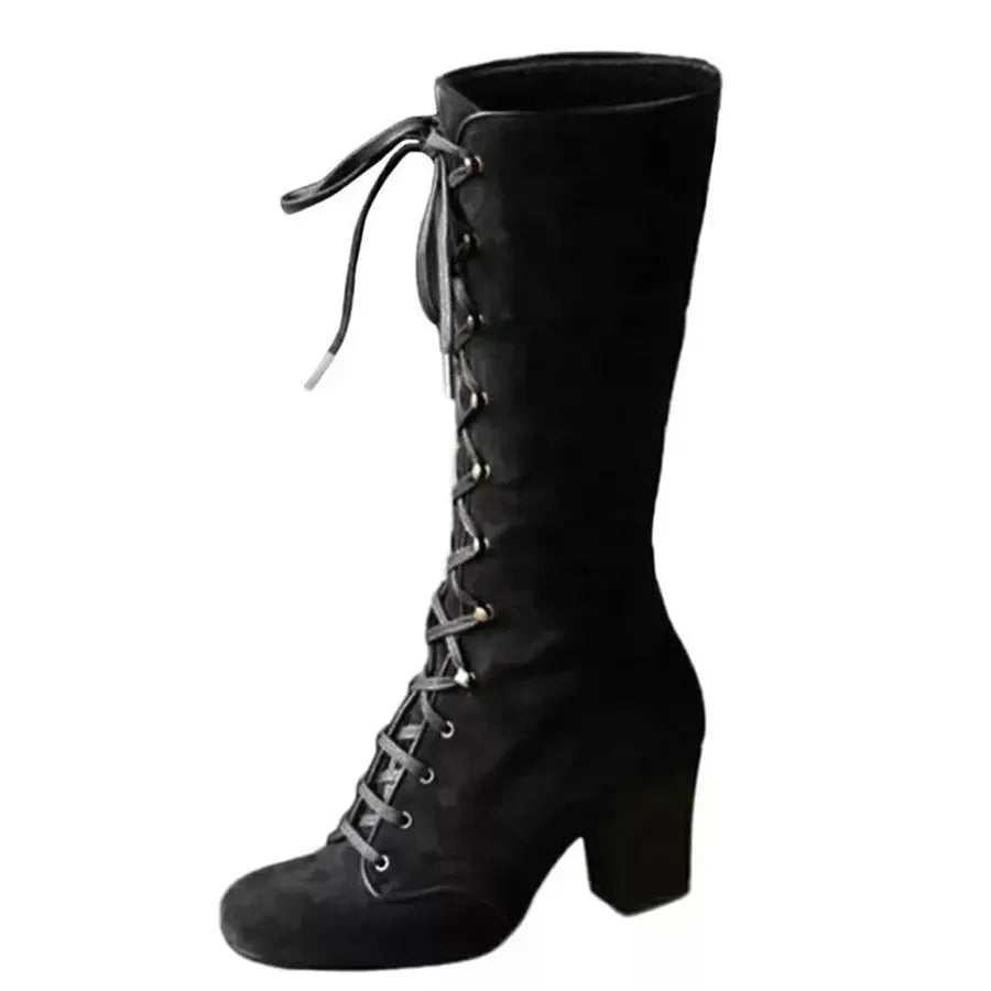 Suede Cowboy Boots - black - Cowboy Outpost