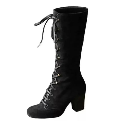 Suede Cowboy Boots - black - Cowboy Outpost