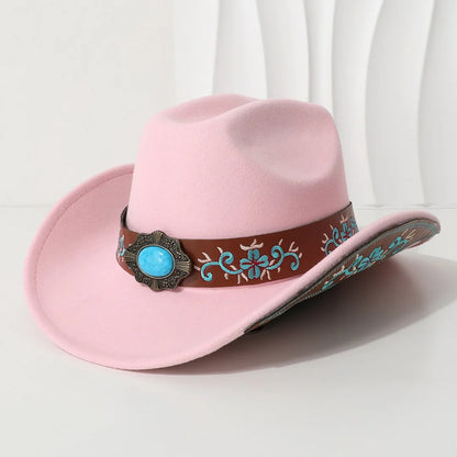 Leather Buckle Cowboy Hat - 13 - Cowboy Outpost
