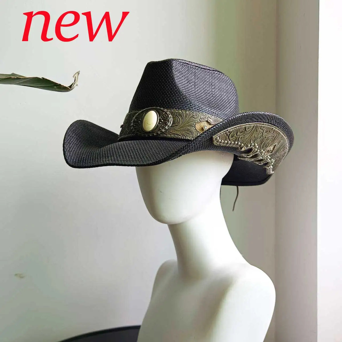 Straw Retro Cowboy Hat - 10 - Cowboy Outpost
