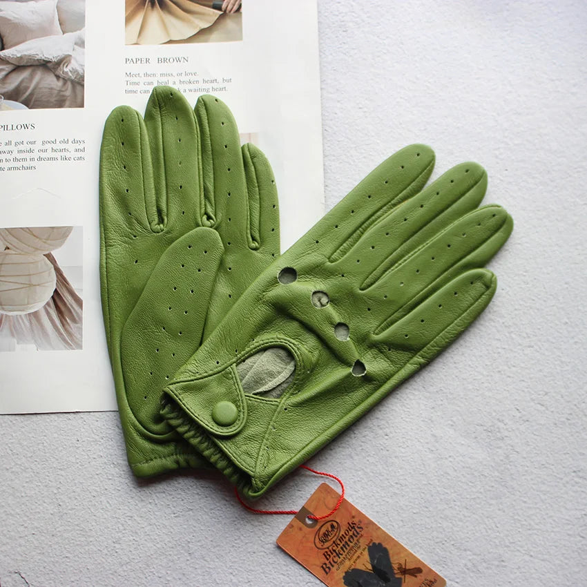 Leather Summer Gloves - Coffee - Cowboy Outpost