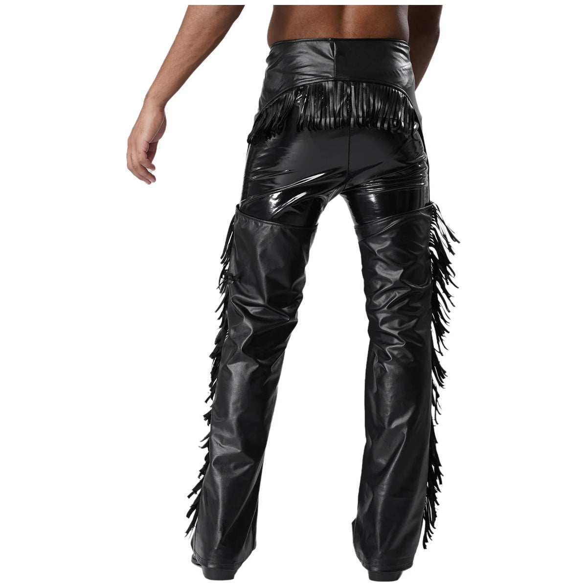 Leather Faux Chaps - Black - Cowboy Outpost