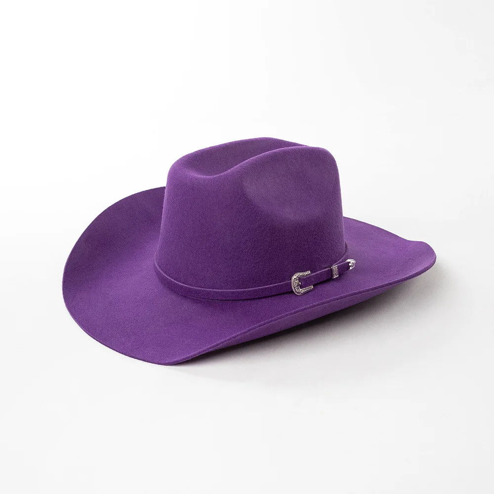 Felt Wide Brim Cowboy Hat - Lemon yellow - Cowboy Outpost
