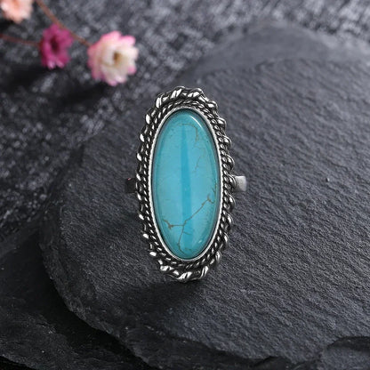 Turquoise Sterling Ring - R664TU - Cowboy Outpost