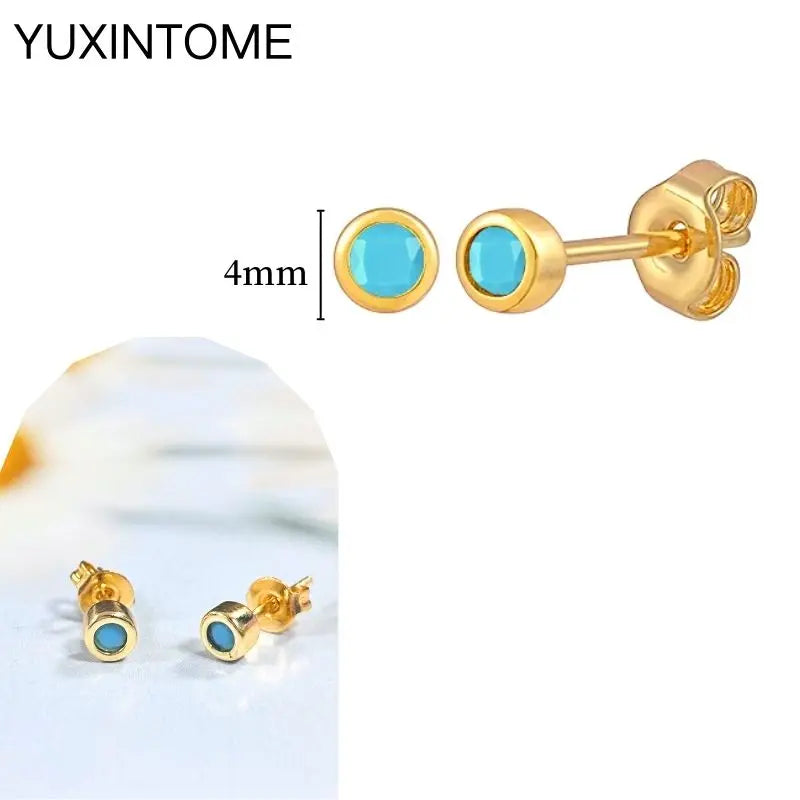 Turquoise Silver Earrings - Cowboy Outpost
