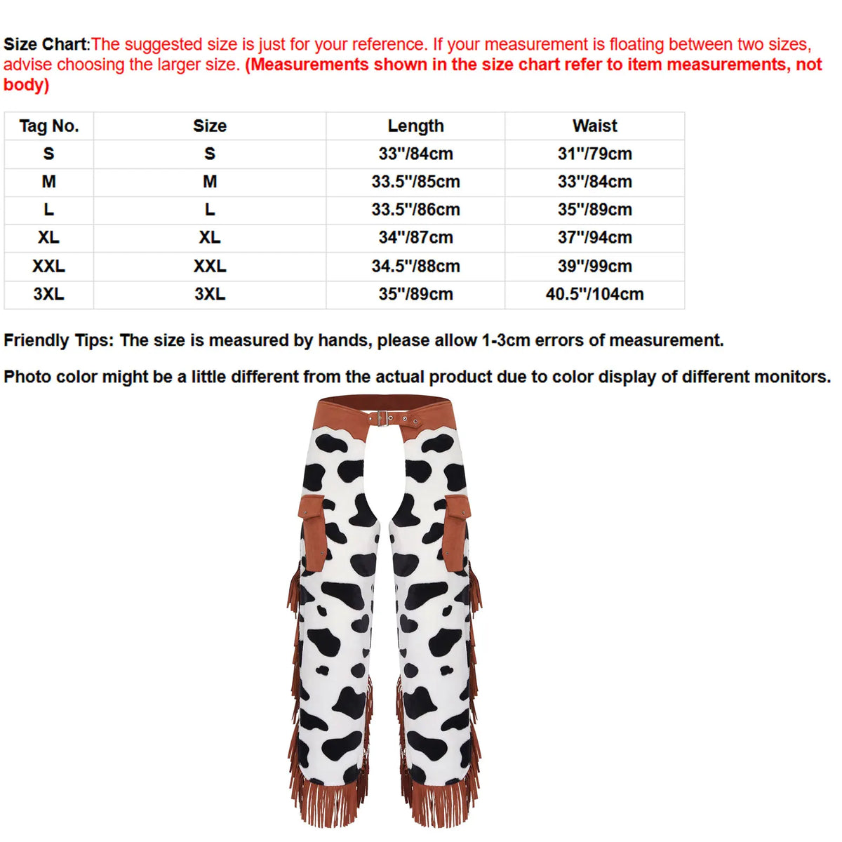 Suede Halloween Chaps - Black A - Cowboy Outpost