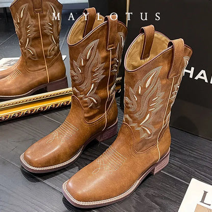 Leather Black Cowboy Boots - Black 2 - Cowboy Outpost