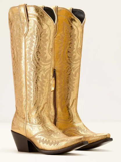 Autumn Cowboy Boots - Black white lines - Cowboy Outpost