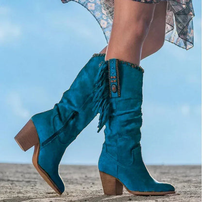 Metal Cowboy Boots - purple - Cowboy Outpost