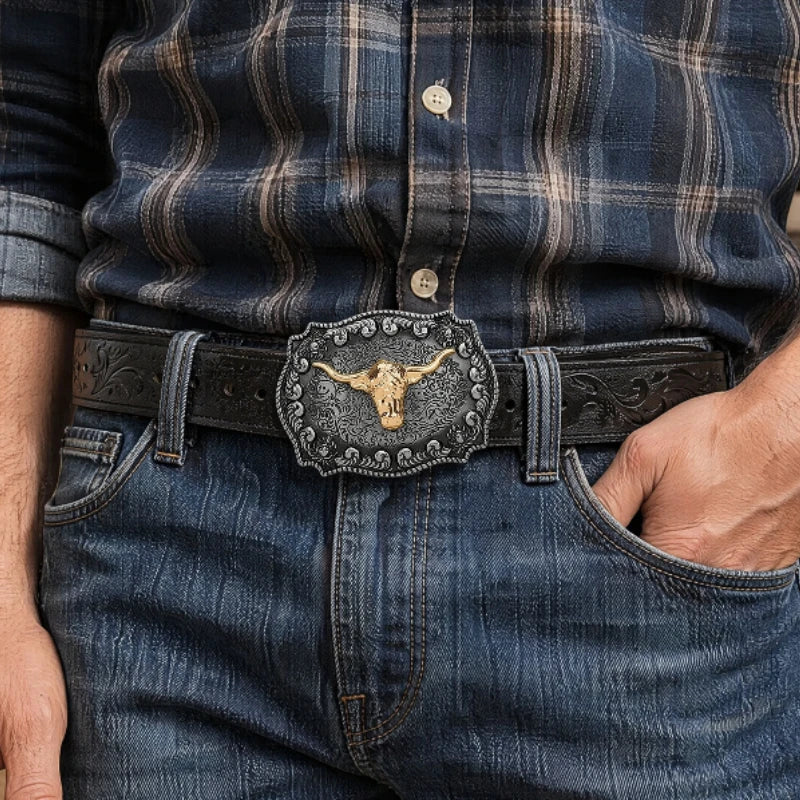 Embossed Belt - black - Cowboy Outpost