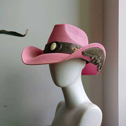 Straw Retro Cowboy Hat - 13 - Cowboy Outpost