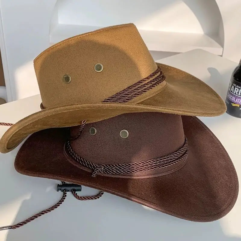 Felt Brown Cowboy Hat - dark coffee - Cowboy Outpost