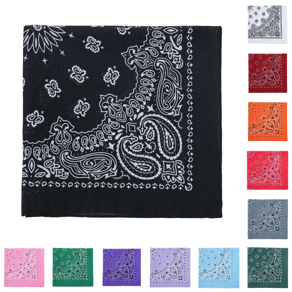 Square Cotton Paisley Bandana - shenzi - Cowboy Outpost