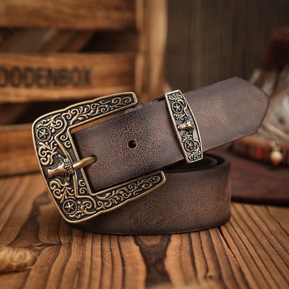Metal Belt - Brown golden - brown golden - Cowboy Outpost
