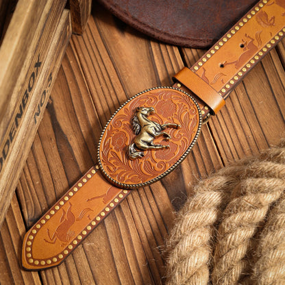 Metal Belt - Camel - Cowboy Outpost